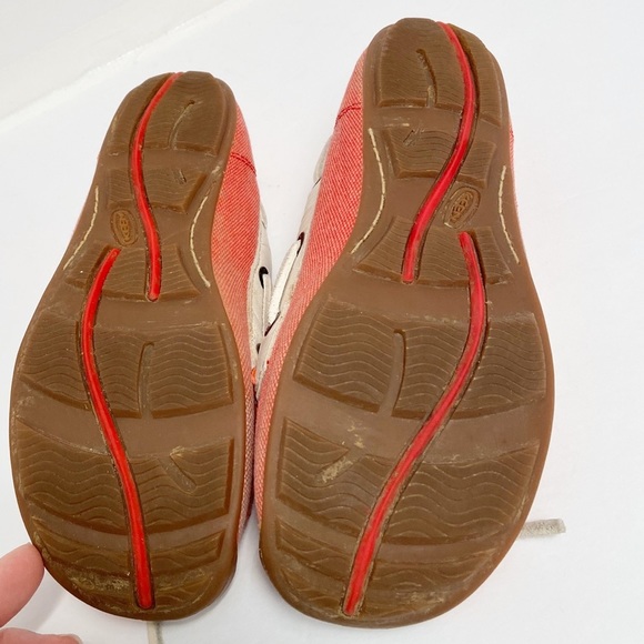 Keen Women's Red Catalina Canvas Boat‎ Shoe Size 5 - Picture 5 of 8